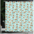 thumbnail image 4 of Ambesonne Fox Shower Curtain, Wild Animal in Winter, 69"Wx70"L, Seafoam Pale Vermilion, 4 of 5