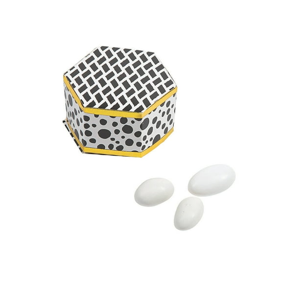 Modern Mixed Pattern Hexagon Box - Party Supplies - 24 Pieces