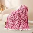 thumbnail image 3 of Leopard Throw Blanket Soft Microfiber Knitted Blanket Cozy Blankets Snuggle Sac for Couch Bed, 3 of 5