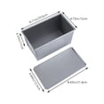 thumbnail image 2 of Molde de pan de 1 pieza, caja rectangular para tostadas con tapas, molde para tostar, herramienta para hornear para el hogar, suministros para hornear (plata 450g), 2 of 5