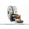 thumbnail image 1 of Power Stop Brake Kit K3073-36 1-Click Brake Kit; Z36 Extreme Carbon Fiber Ceramic Brake Pads; Silver Zinc Plated Cross-Drilled And Slotted Rotor; With Rotor/Brake Pad/Hardware, 1 of 5