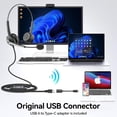 thumbnail image 3 of Auriculares USB Wantek monoaurales con micrófono con cancelación de ruido, 3 of 8