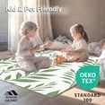 thumbnail image 4 of ODIKA 4'x6' Machine Washable Non-Slip Area Rug, Leaf Vein Botanical Entryway Water Resistant Technology High Traffic Rug with Pad, Green, 588067, 4 of 8
