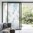thumbnail image 3 of Coastal Blue Window Privacy Film, Ocean Coral Starfish Jellyfish Seahorse Static Cling UV Sun Blocking Heat Control Window Tint Day and Night, Non-Adhesive One Way Windows Privacy Cover 35.4''x78.7'', 3 of 7