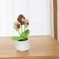 thumbnail image 4 of Bgsha Handwoven Wool Crochet Puff Flower Pot: A Timeless,Low-maintenance Home Decor!, 4 of 10