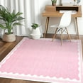 thumbnail image 4 of FairOnly 9'x12'Modern Solid Color Machine Washable Area Rug for Bedroom Non Slip Soft Stain Resistant Low Pile Rugs for Living Room Kitchen,Pink, 4 of 6