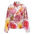 thumbnail image 5 of Jackets for Women Winter Coat Jackets Flannel Stand Collar Jacket(Tropical Flowers Fruits Sea Life,Size:S-4XL), 5 of 7