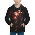 thumbnail image 2 of Jujutsu Kaisen Yuji Itadori Kids' Hoodie 3d Print Sweatshirt Soft Pullover Hooded With Big Pockets For Boys Or Girls Small, 2 of 7