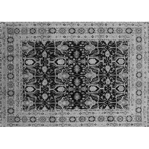 Ahgly Company Indoor Rectangle Oriental Gray Traditional Area Rugs, 8' x 10'