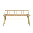 thumbnail image 2 of 47" Low Back Solid Wood Spindle Bench - Natural, 2 of 6