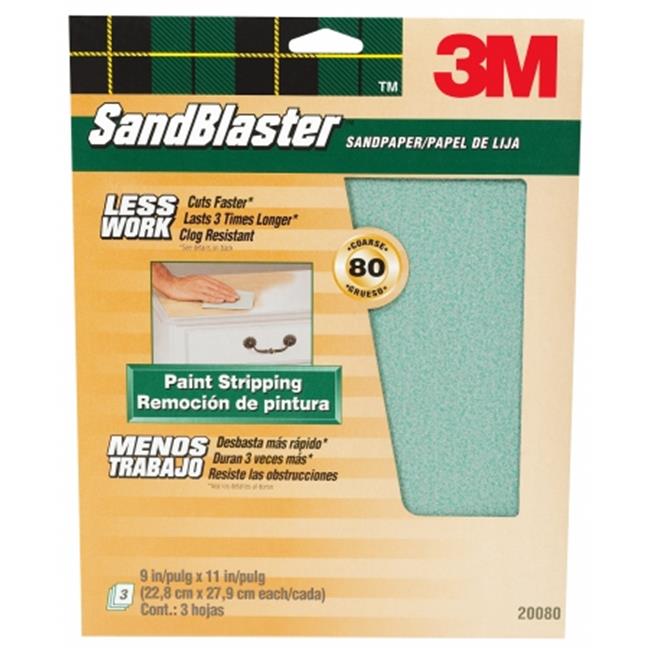 9 in. X 11 in. 80 Grit SandBlaster Paint Stripping Sandpaper Sheets