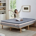thumbnail image 4 of Javlergo 2 Inch/4 Inch Mattress Topper, Comfort Memory Foam Bed Topper with Removable Washable Cover, Gray - N/A Full - 2 Inch, 4 of 5