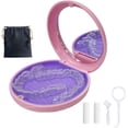 thumbnail image 1 of Retainer Case,Aligner Case with Mirror,Round Retainer Holder with Aligner Remover Tool, Chew & Brush,Rope Bag Sets (Pink Outside Purple Inside), 1 of 6