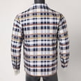 thumbnail image 6 of TAIAOJING Men's Jacket-Lightweight Autumn And Winter Fashion Casual Check Square Lapel Pocket Hoodless Fastening Clip Cotton Jacket Top, 6 of 9