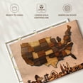 thumbnail image 6 of Elephant Stock Carved Wood Usa Map Wall Art - Horizontal Canvas Wall Art - Living Room Wall Decor - Map Canvas - Beige And Brown Decor - 12" x 8", 6 of 8