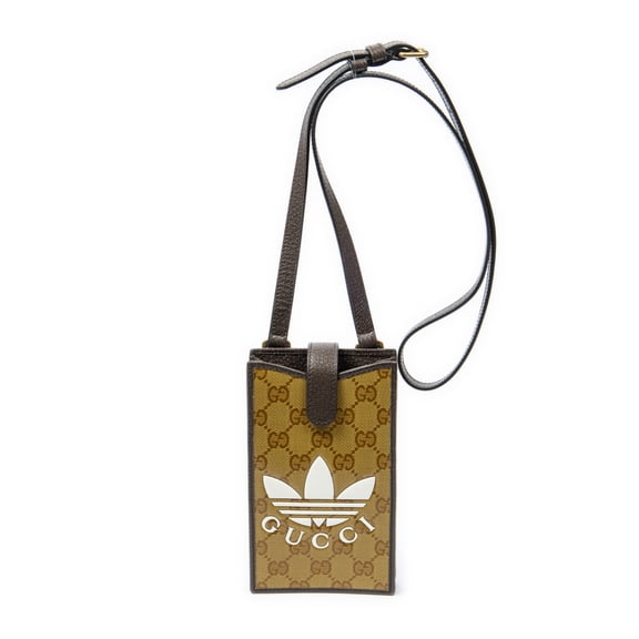 Pre-Owned Gucci Beige/Brown Ltd. Ed. Adidas x Gucci Smartphone Case Crossbody Shoulder Bag