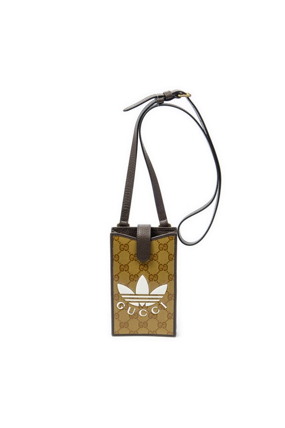 Pre-Owned Gucci Beige/Brown Ltd. Ed. Adidas x Gucci Smartphone Case Crossbody Shoulder Bag