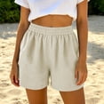 thumbnail image 3 of Guluxicc Women's Athletic Shorts with Pockets Elastic High Waisted Running Short Trousers for Everyday Gym Workout, 3 of 6