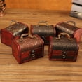 thumbnail image 4 of Visland Vintage Wooden Treasure Chest,Multi-function Embossed Jewelry Box Treasure Box Vintage Jewelry Storage decorative box，Jewelry Organizer Trinket Keepsake Chest Pack, 4 of 8