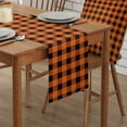 thumbnail image 5 of Table Runner Dresser Scarf 13 x 48 Inch Rustic Orange and Black Buffalo Plaid Table Runners Non-Slip Heat Kitchen Dining Table Decor for Indoor Outdoor Home Party Decoration, 5 of 7