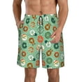 thumbnail image 2 of Uemuo Christmas Donuts Pattern Men's Swim Trunks Hawaiian Beach Bathing Suit Swimsuits Beach Quick-Dry Shorts with Pockets-Large, 2 of 9