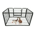 thumbnail image 6 of Pefilos 27" Dog Playpen for Outdoor, 4 Panels Puppy Pen Dog Fence Exercise Pen with Doors, Black S, 6 of 12