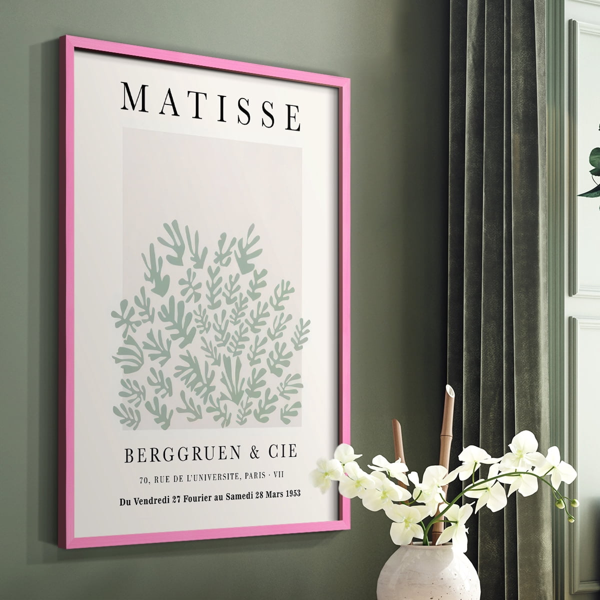 Matisse CLXXIII Framed Print in Pink Solid Wood 11 x 14 Framed Print