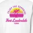 thumbnail image 3 of Inktastic Summer Enjoy the Sunshine Fort Lauderdale Florida in Pink Adult Sweatshirt, 3 of 4