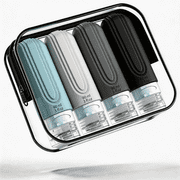 Micebay Leak-Proof 3 oz Silicone Squeezable Travel Bottles for Toiletries, Refillable Travel Size Containers for Lotion, BPA Free, TSA Approved, Gray, 4 Pack