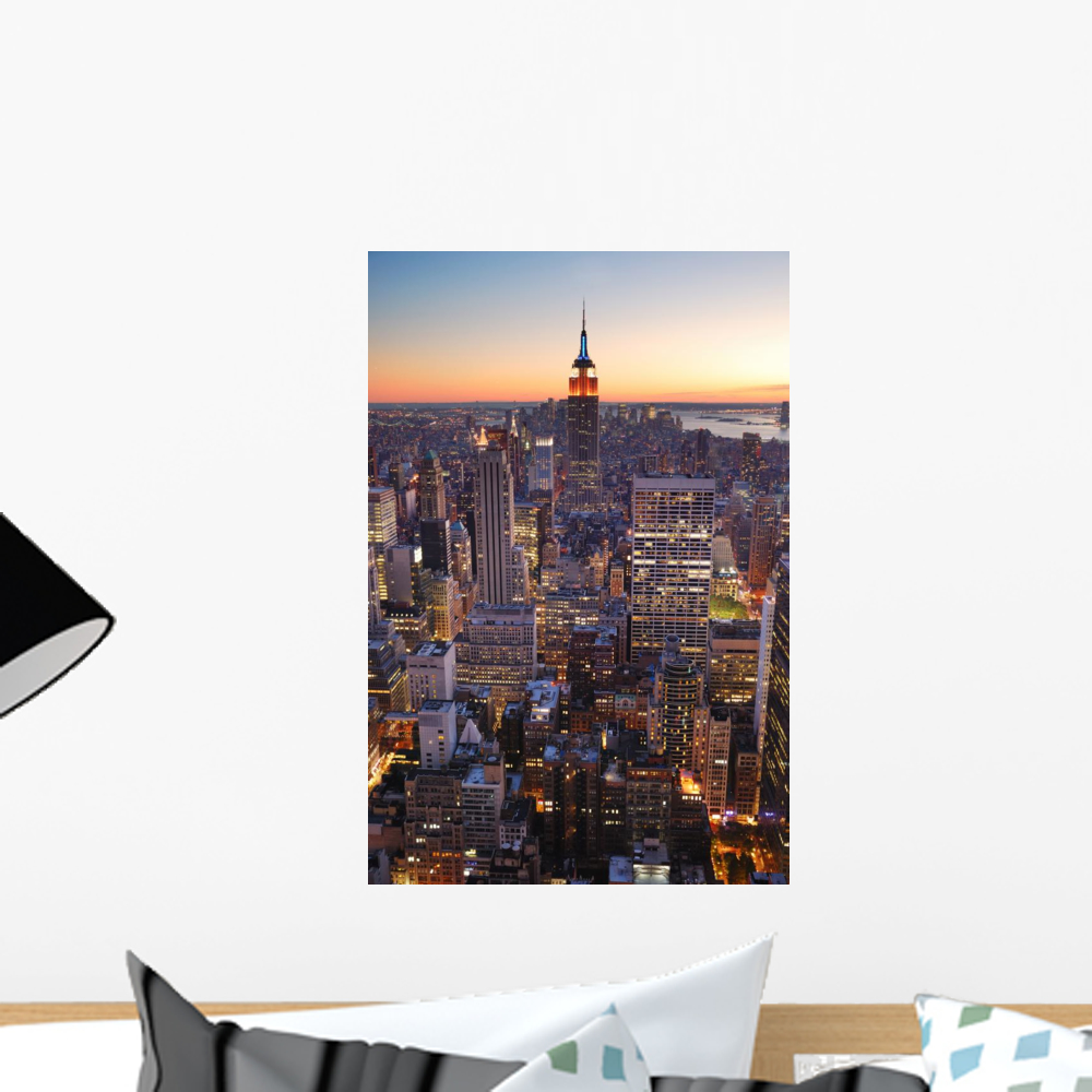 New York City Manhattan Wall Mural by Wallmonkeys Peel and Stick ...