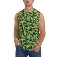 thumbnail image 2 of Lsque Crayfish Army Print Men's Cotton Blend Sleeveless Muscle Shirts (S-3XL)- Moisture Wicking, Odor Protection, UPF 30+,Medium, 2 of 8