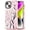 Cherry Blossom, variant on for iPhone 13 / iPhone 14 Case Cute - Compatible with Magsafe - Military-Grade 20 ft Drop Protection Shockproof Phone Case - Funny Skeleton Design (6.1") Glitter Pink