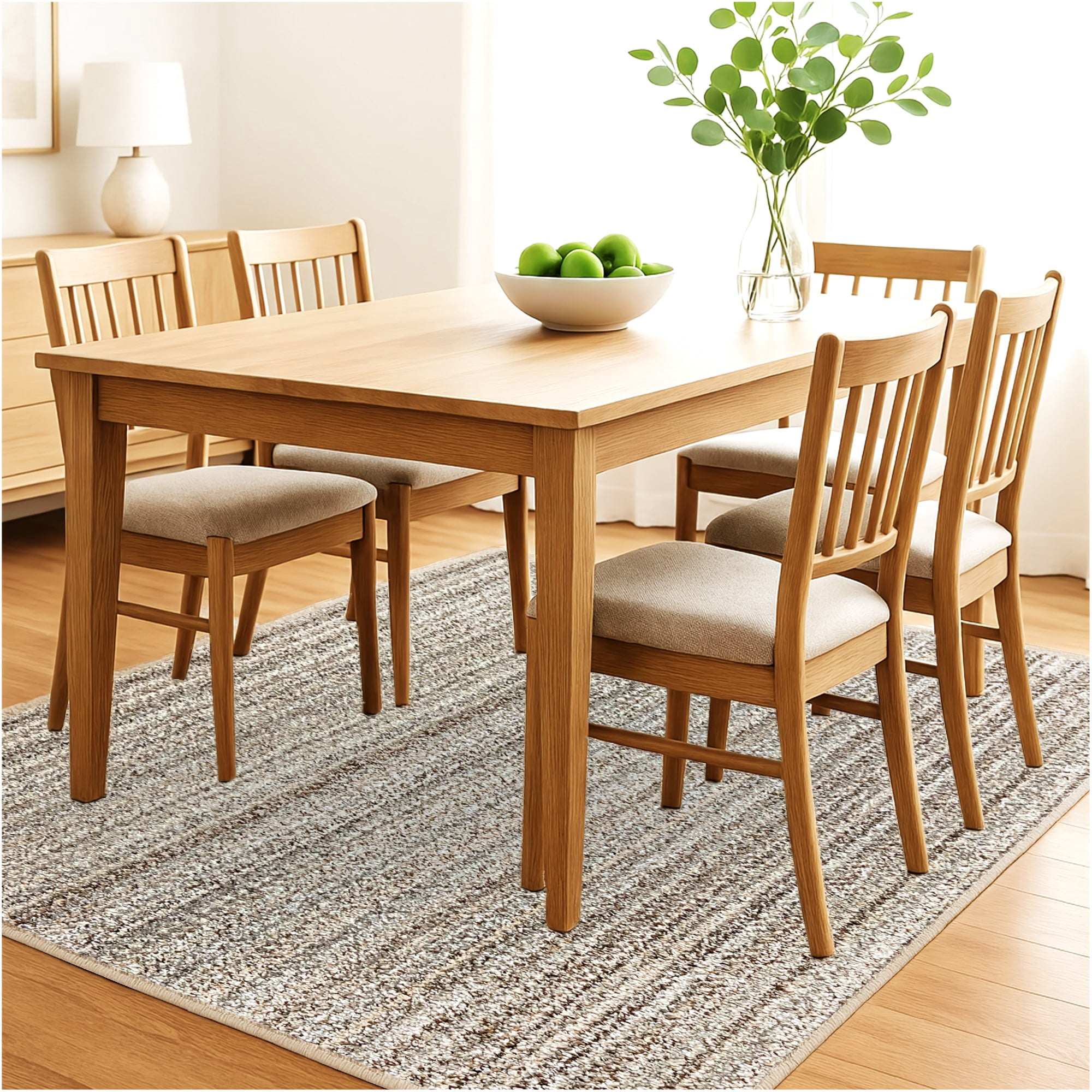 Koeckritz Rugs Boho Striped Multicolor Area Rug, 12'x14', Stain Resistant, Indoor Living Room