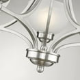 thumbnail image 7 of 5 Light Brushed Nickel Chandelier with Satin Glass Shade, 7 of 7