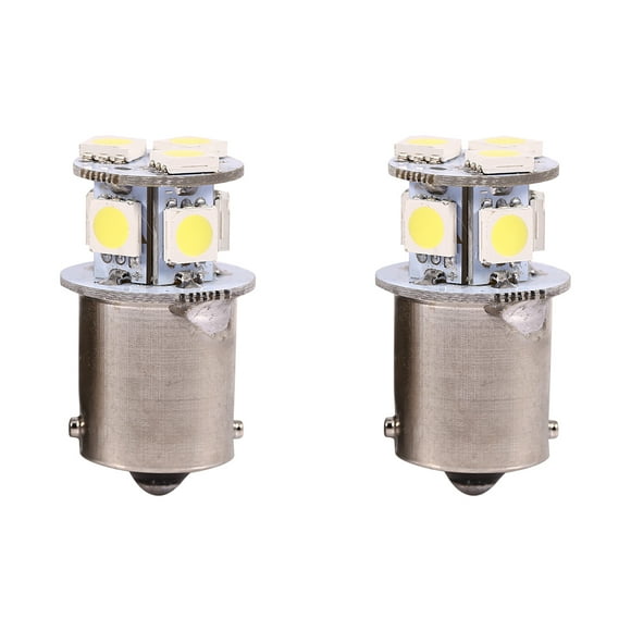 Peahefy 2pcs White BA15S R5W 1156 5050 8SMD LED Car Brake Lights Bulbs ,Brake Light Bulb, 1156 Brake Light Bulb
