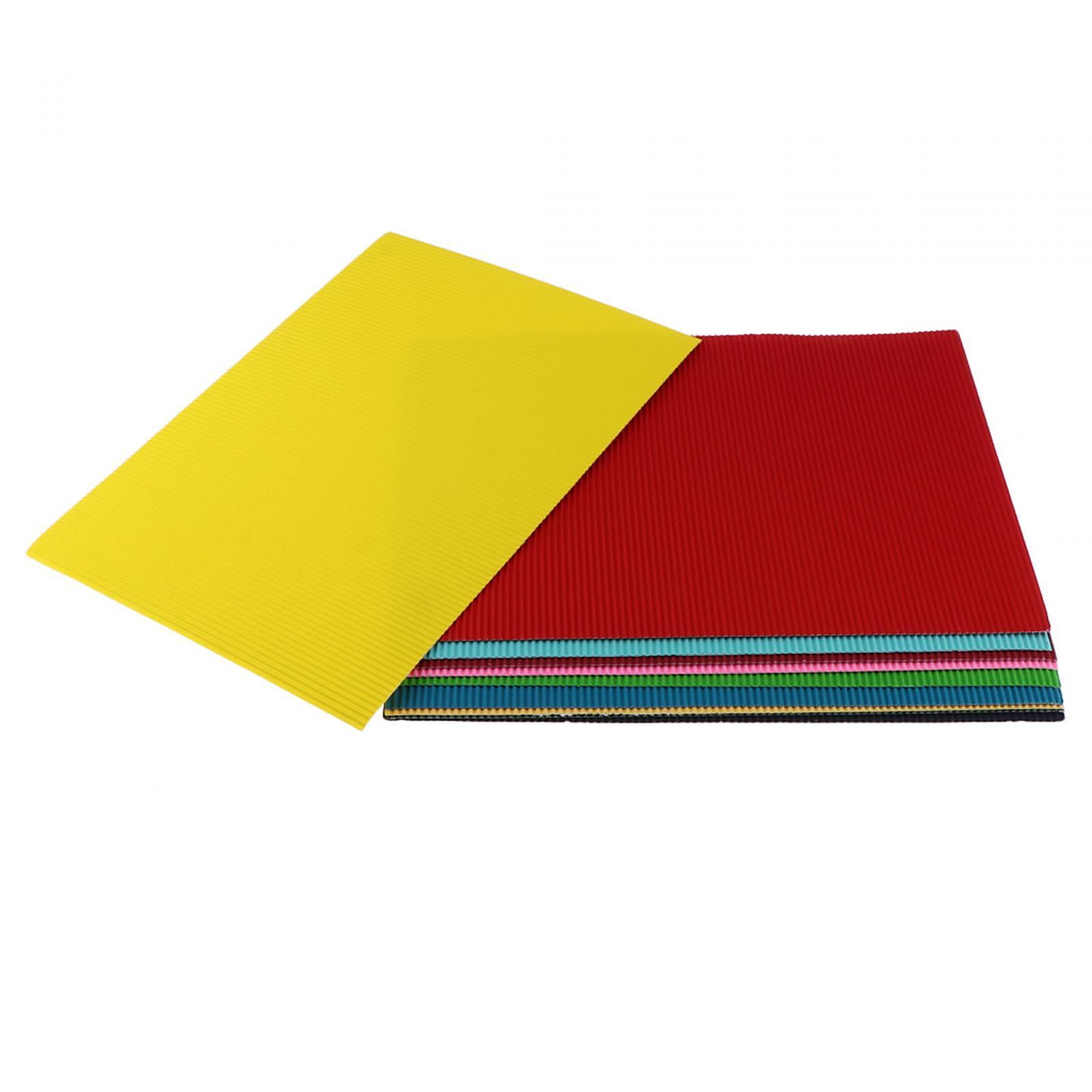 Corrugated Paper Craft by Gazechimp, Colorful Cardboard for Arts