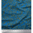 thumbnail image 1 of Soimoi Blue Cotton Voile Fabric Dots & Beach Leaves Fabric Prints By Yard 58 Inch Wide, 1 of 3