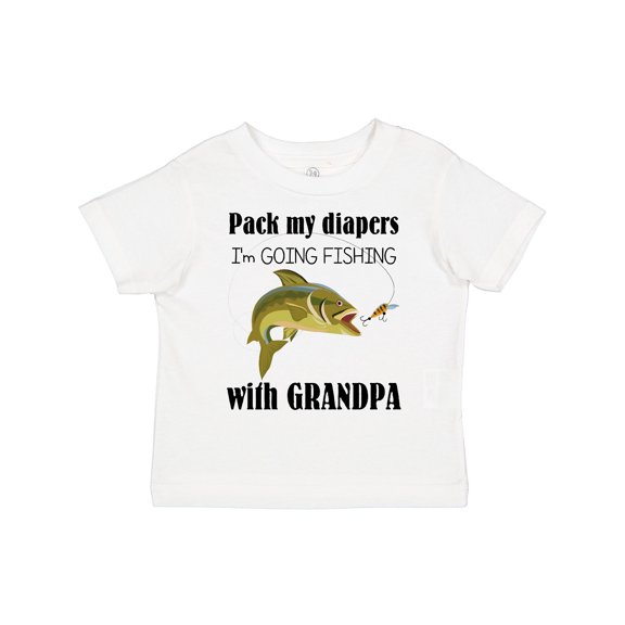 Inktastic Going Fishing with Grandpa Boys or Girls Toddler T-Shirt
