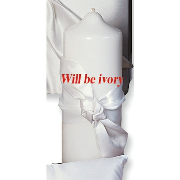 Ivory Love Knot Pillar Candle Designer Jewelry by Sweet Pea