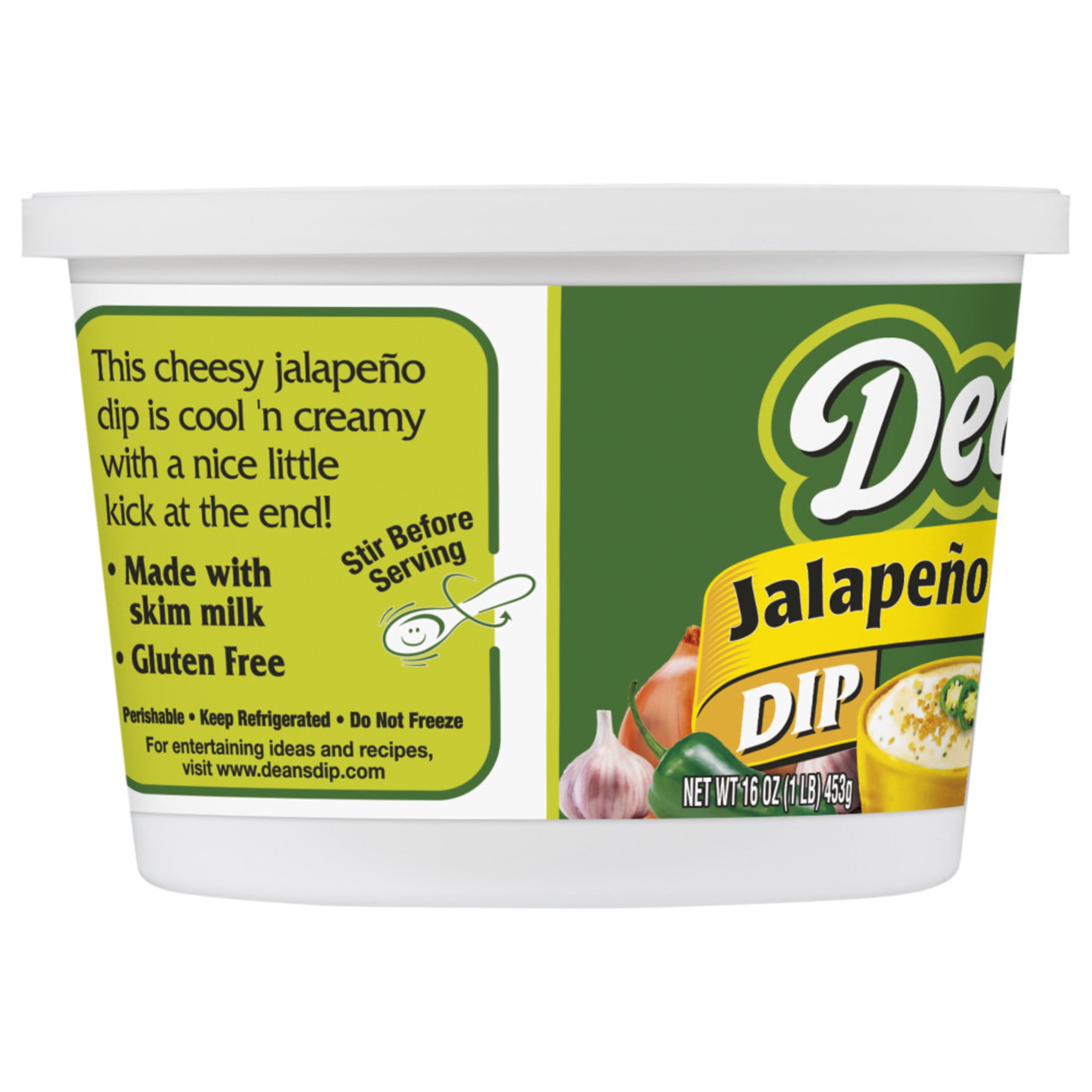 Dean's Jalapeno Popper Dip 16 oz - Gluten-Free & No Trans Fats