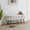 Beige, variant on DEALTOPS 3D Linen Fabric Ottoman, Oval Storage Bench with Storage Space and Rubber Wood Legs, White