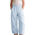 thumbnail image 3 of Bovxnpu Girls Wide Leg Cargo Pants Girls Stylish Thin Cargo Pants Wide Leg Fashionable Pants Pants, 3 of 8