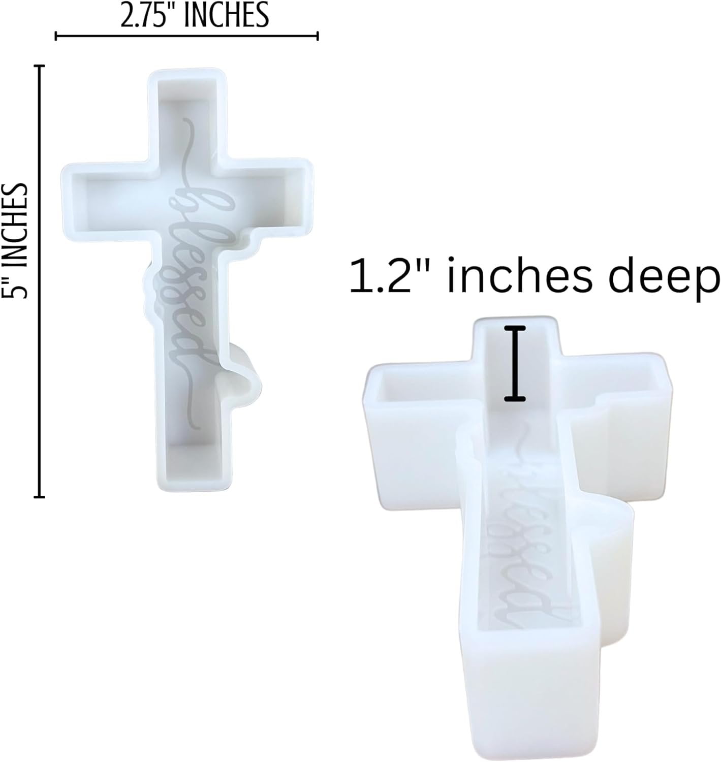 Christian Jesus Religious Car Freshie Silicone Molds  Bulk 4 pk Car Freshener Scented Aroma Bead Oven Safe 450 F He is Risen, Cross, Blessed, I Am Always with You Cardinal