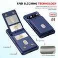thumbnail image 3 of for Google Pixel 9 Pro XL Phone Case Card Holder with Compatible with MagSafe Magnetic RFID Blocking PU Leather Flip Kickstand Detachable 2-in-1 Wallet Case For Google Pixel 9 Pro XL,Darkblue, 3 of 8