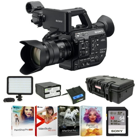 Metal Compact Camcorders - Sony 4K XDCAM Super 35mm Compact Camcorder with 18 -105mm Zoom Lens Bundle