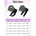 thumbnail image 2 of Usaibhir Girls Clothes Girl Print Long Sleeve Pullover Sweatshirt and Leggings 2PC Girls Outfits Fall 6-14T, 2 of 8