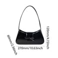 thumbnail image 2 of Yucurem Sweet Bow Shoulder Bag Y2k Purse Fashion Handbag Trendy Underarm Bag (Black) Fashion shoulder bag (Black), 2 of 10