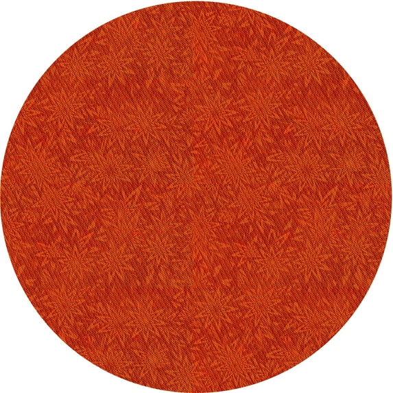 Ahgly Company Indoor Round Patterned Scarlet Red Area Rugs, 6' Round