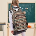 thumbnail image 7 of FORMRS Unisex School Backpack 17" Student Travel Bag with Laptop Compartment, Tribal Art, 7 of 7