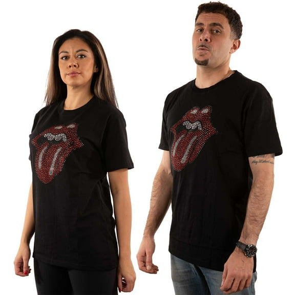 The Rolling Stones Unisex T-Shirt Classic Tongue (Diamante) (Small)
